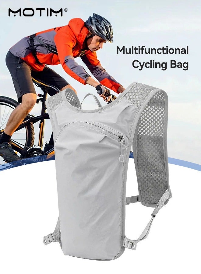 موتيم حقيبة ظهر للركض مع نظام ترطيب، حقيبة خفيفة الوزن مع حقيبة مياه سعة 2 لتر، حقيبة ظهر نهارية للمشي لمسافات طويلة والجري وركوب الدراجات وسباق الماراثون للنساء والرجال - Image 2